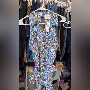Anthropologie Maeve Blue Floral Top - Size M